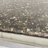 Vintage 1970s Modernist Coffee Table, Chrome and Granite