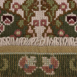 Tapis needlepoint traditionnel portugais zone de laine tapis beige vert65x135cm