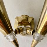 Double cone wall lamp plexiglas 1950