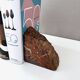 Vintage Petrified Wood Bookends, Library Decor, Bookshelf Marbled