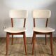Pair of scandinavian chairs in skaï 50s