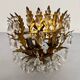Antique chandelier with brass tassels, Banci design, Florence, Italy, 1950s