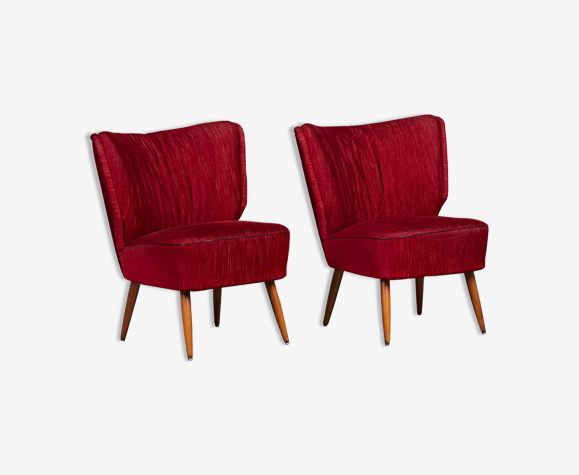 Paire de fauteuils cocktail années 1950