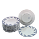 Set of 18 Lunéville earthenware dinner plates, 25.5 cm diameter