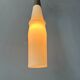 Suspension longue Mid-Century en verre opalin