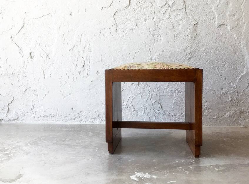 Art Deco footstool, 1940s