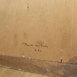 Painting Paris Flea Market, June 1962 - oil on panel