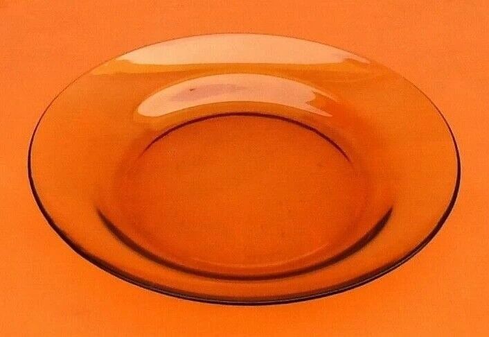 1980s Suite of 5 hollow plates Amber glass Pasari Indonesia PR-901