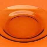 1980s Suite of 5 hollow plates Amber glass Pasari Indonesia PR-901