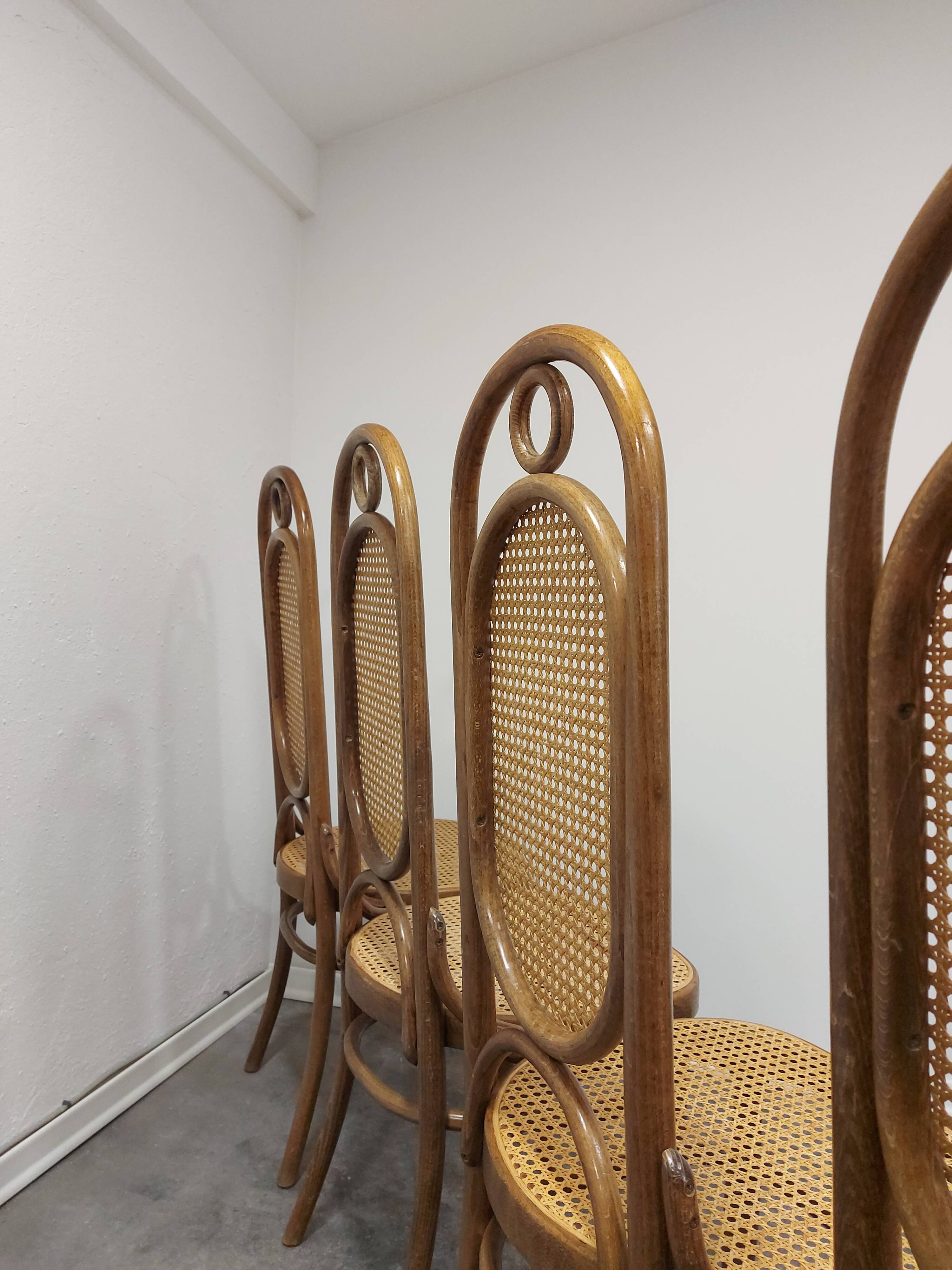 Dining chair, bentwood, m 17, high back