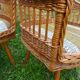 Paire de fauteuils rotin vintage