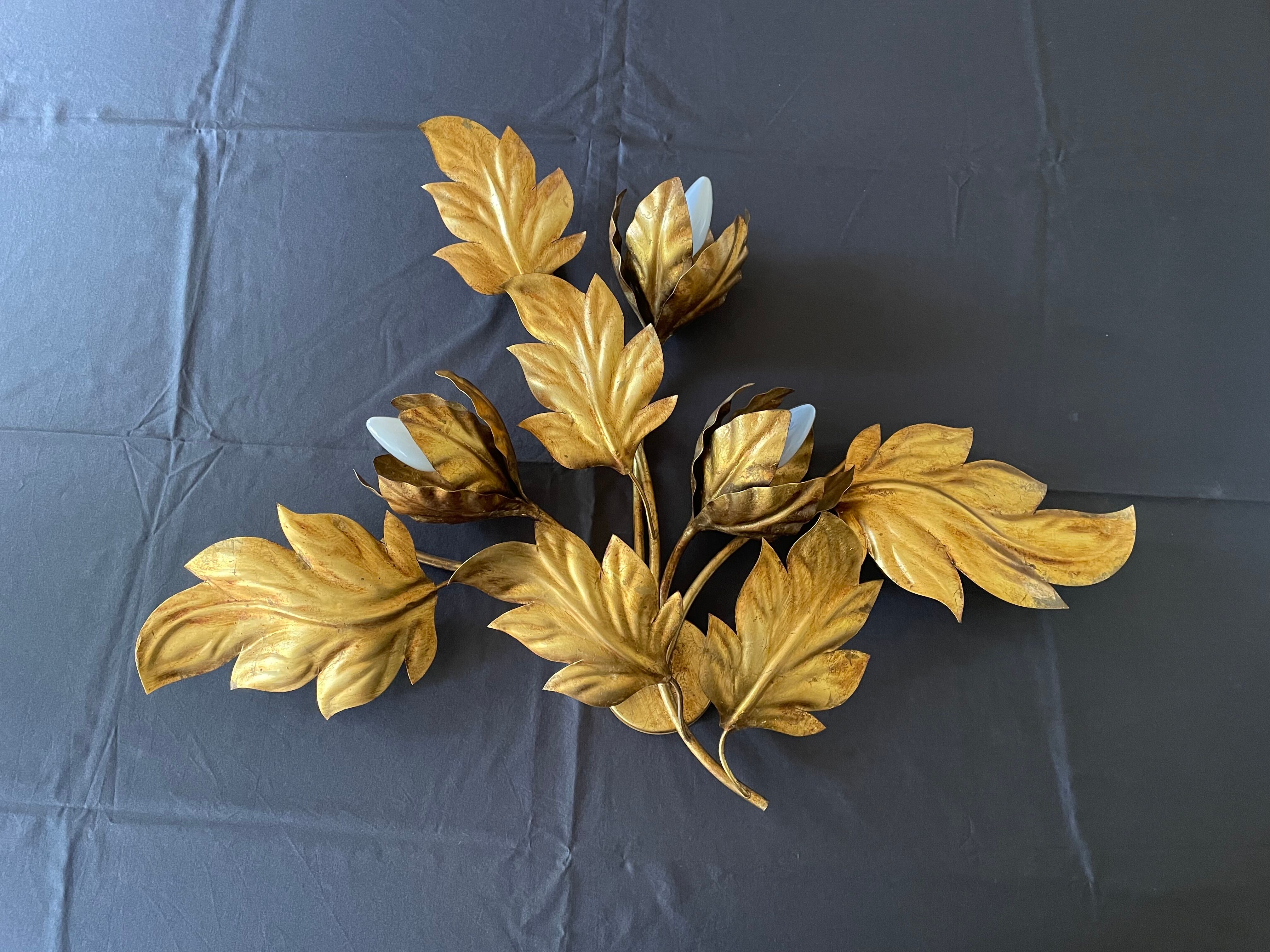 Metal wall lamp by Hans Kögl 1970