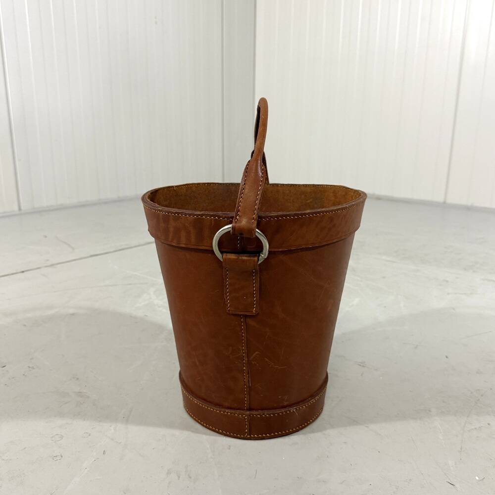 Leather waste paper basket 1960’s