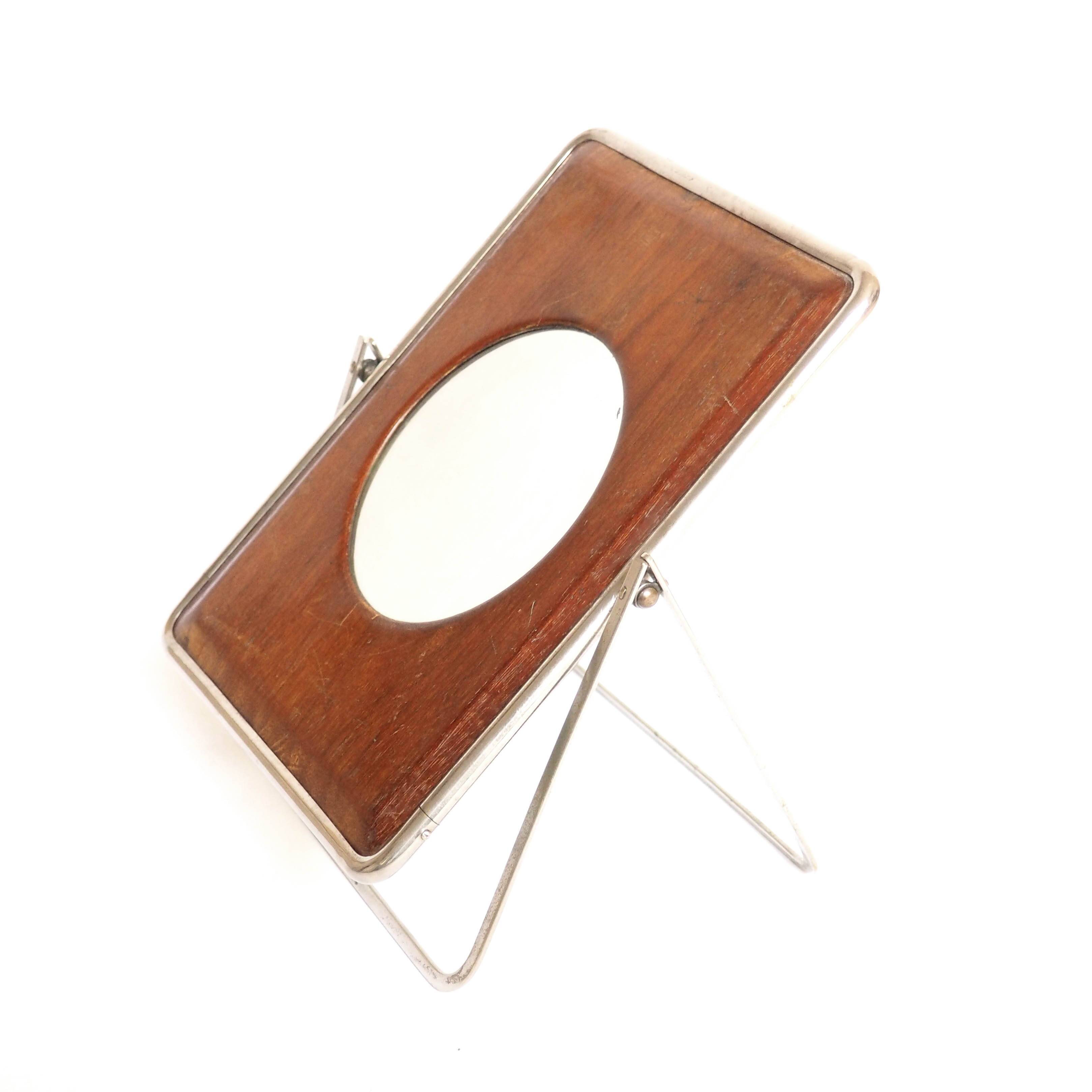 Double and beveled psyche mirror