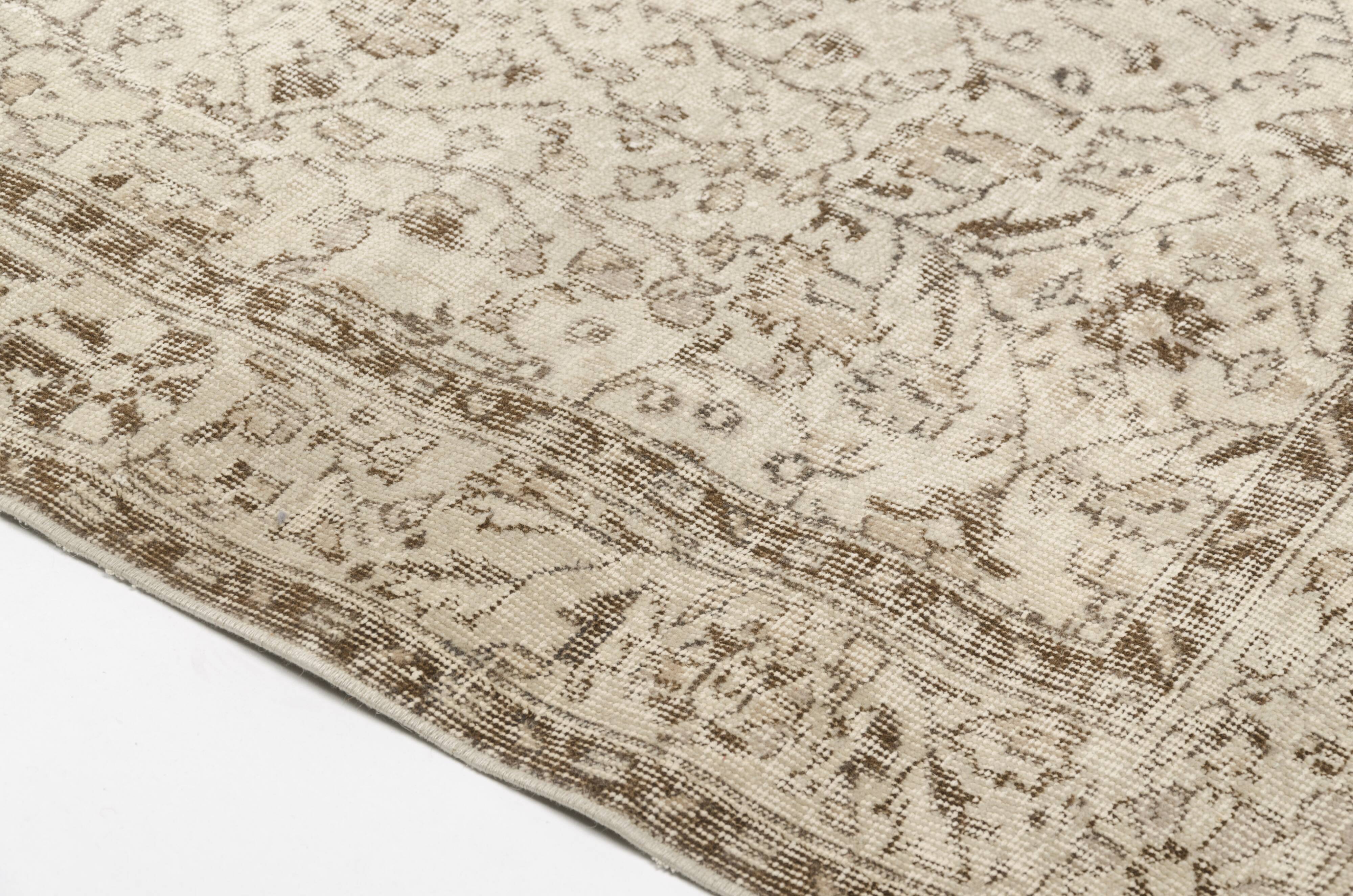 Beige Wool Tribal Carpet