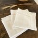 5 old openwork cotton crepe napkins