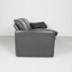 Vintage grey leather sofa from Leolux, 1980
