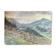 Tableau, watercolour G. Girardot (1856-1914), Surroundings of Leysin around 1900