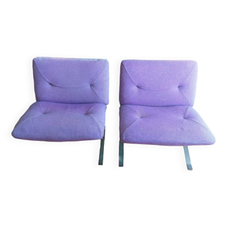 A pair of Joker armchairs by Olivier Mourgue. Airbone edition.