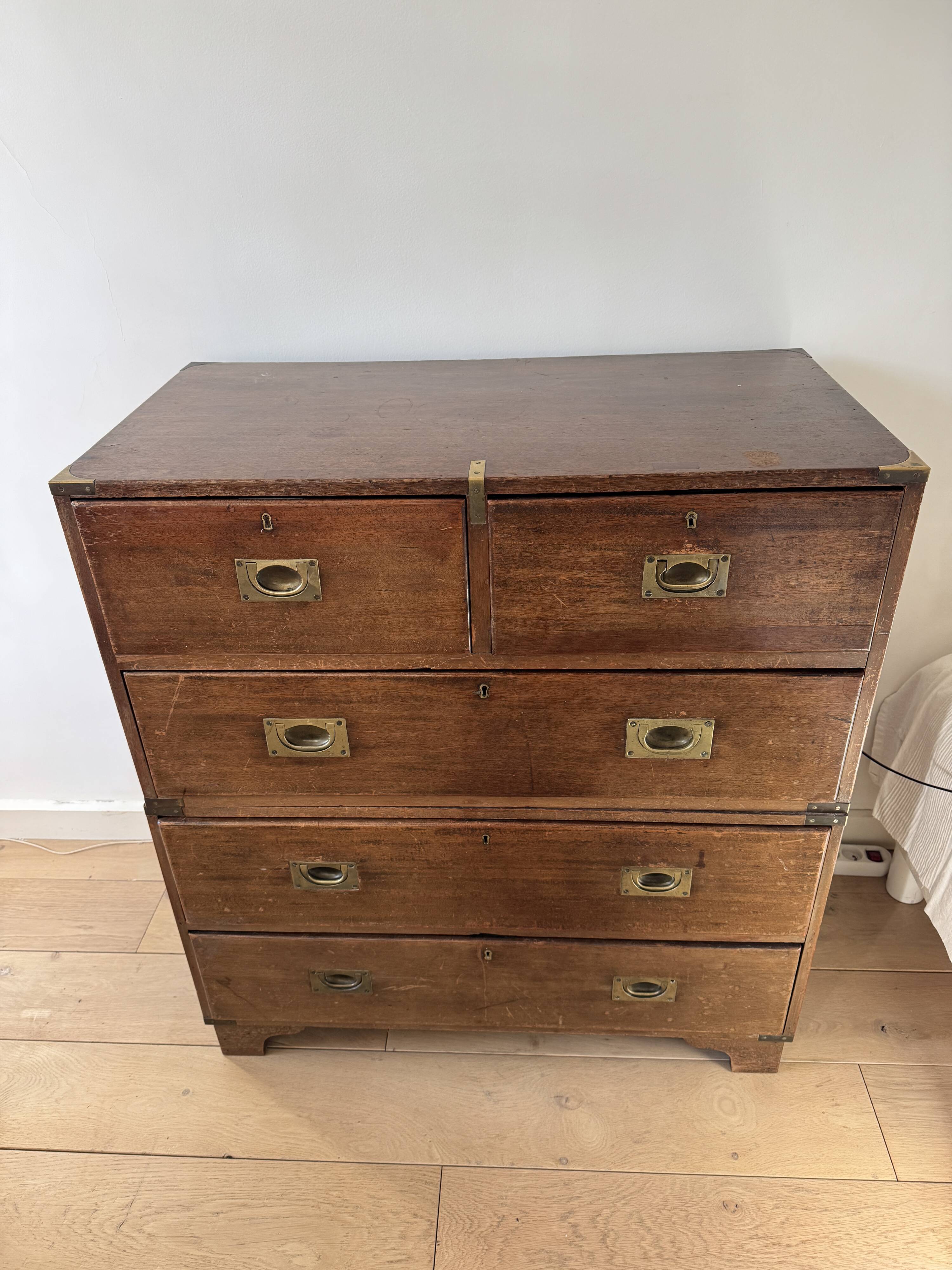 Commode bateau anglaise vintage acajou