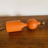 Orange turned wooden lamp base