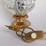 Glass globe table lamp