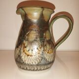 Ceramic pitcher signed Courjault