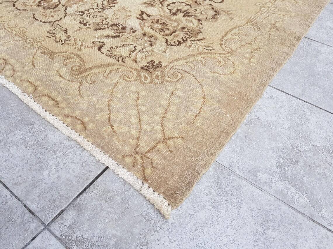 Beige Oushak Anatolian Floor Rug sku 844
