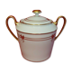 Paillet Limoges - large porcelain sugar pot art deco gilded décor