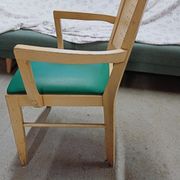 Set of 16 vintage Fameg wooden bistro armchairs