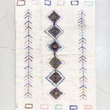 Berber carpet Azilal ecru with colorful graphic patterns 250x155m