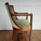 Fauteuil velours vert