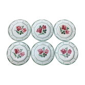6 Monique dessert plates by Digoin Sarreguemines