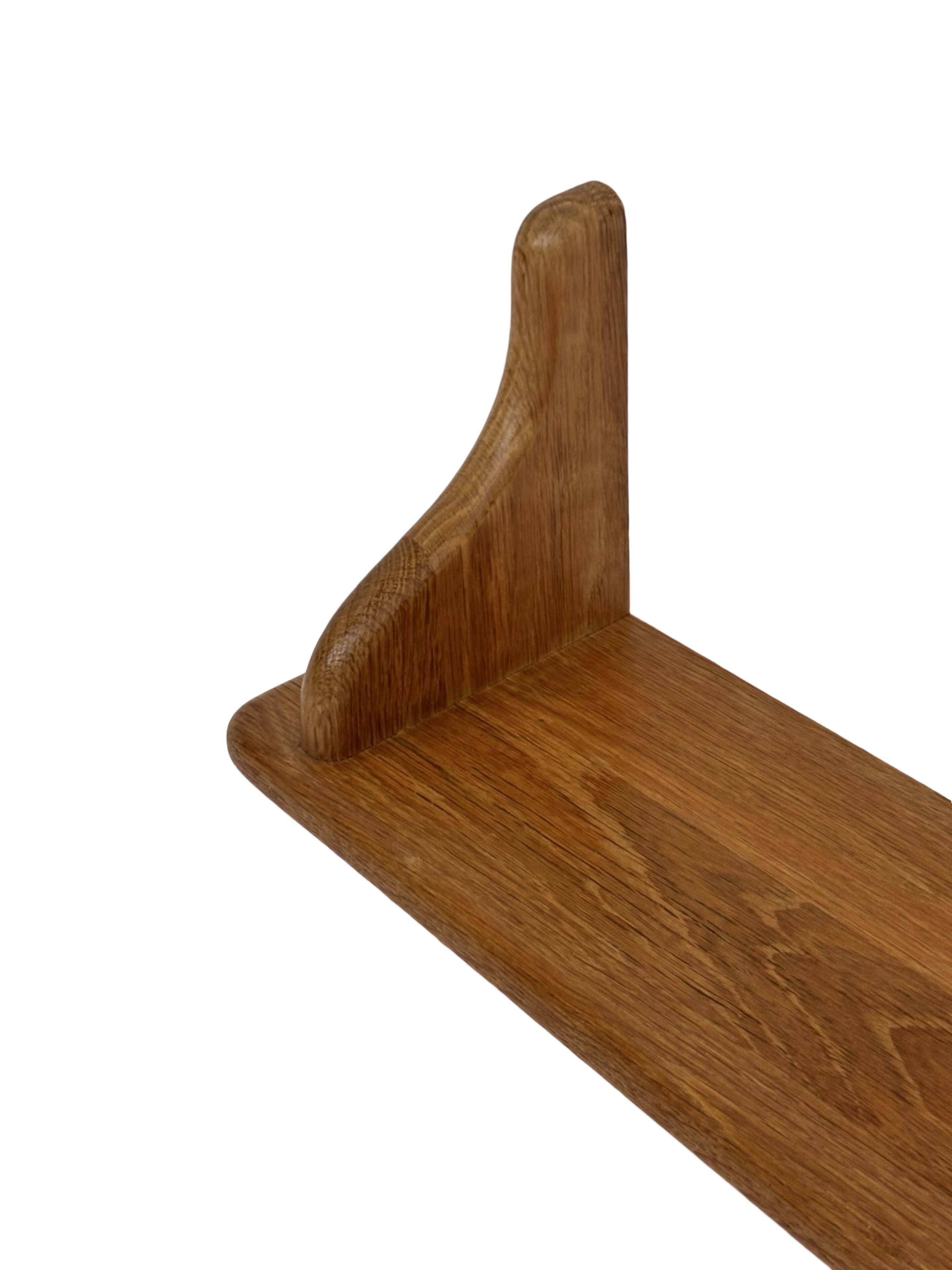 Vintage book shelf wall rack 1970s wood minimalist design