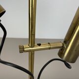 Unique 3-spot brass ceiling light koch and lowy style omi lighting germany, 1970