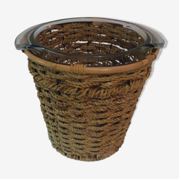 Ice bucket glass and rope, 70