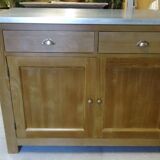 Buffet en bois massif plateau en zinc