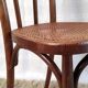 Chaise bistrot en bois courbé et cannage début XXème