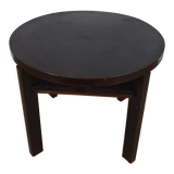 Art decò round black coffee table
