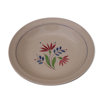 Plat rond creux en faïence KG Lunéville modèle Rachel diam 28,5 cm