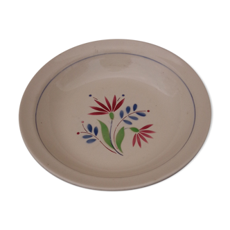 Hollow round plate in earthenware KG Lunéville model Rachel diam 28.5 cm