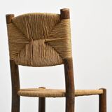 Ensemble chaise et tabouret Bauche, Charlotte Perriand pour Maison Sentou, circa 1950