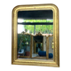 Antique mirror 86.5/69cm Louis-Philippe gilded with gold leaf, engraved decoration.