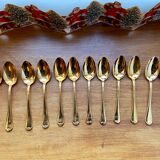 Twelve Golden Metal Coffee Spoons