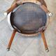 Louis XVI style office armchair in walnut and canning