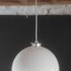 Suspension globe blanc opaline
