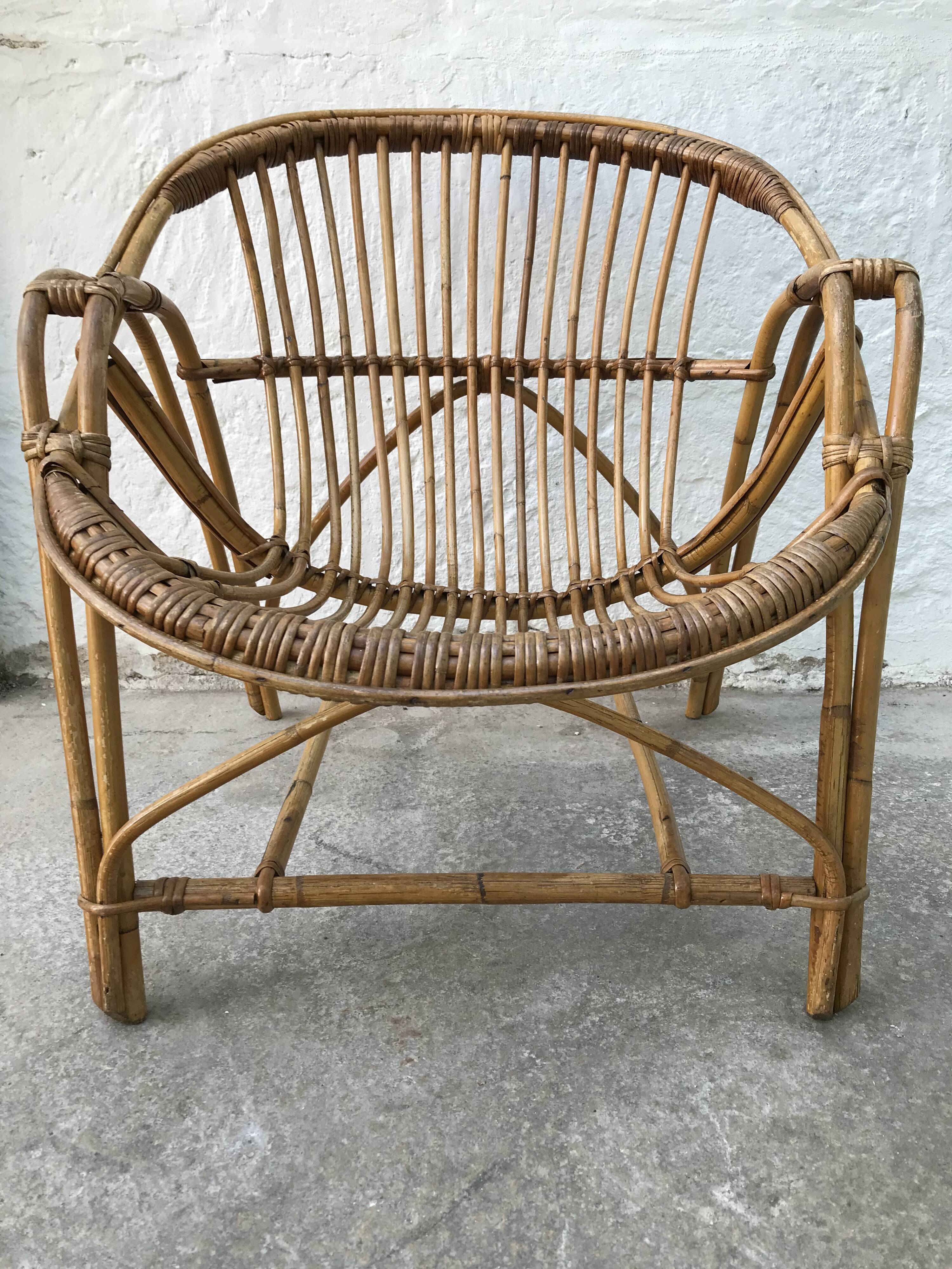 Armchair basket Adult rattan