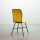 Élégante chaise d'appoint jaune italienne du milieu du siècle