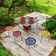 60s Kids Table with 4 Colourful Folding Chairs – Vintage Children Furniture Set