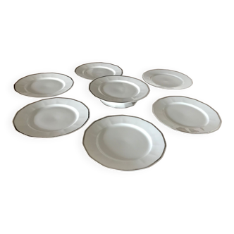 6 dessert plates and its compotier